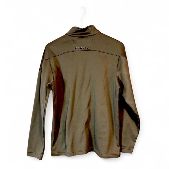 Oakley Women's Small Quarter Zip Fleece Sweatshirt Mock Neck Green - Picture 3 of 7